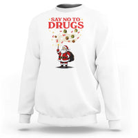 Santa Christmas Sweatshirt AIDS Awwanrness Red Ribbon HIV Support - Wonder Print Shop