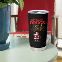 Santa Christmas Tumbler Cup AIDS Awwanrness Red Ribbon HIV Support - Wonder Print Shop
