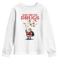 Santa Christmas Youth Sweatshirt AIDS Awwanrness Red Ribbon HIV Support - Wonder Print Shop
