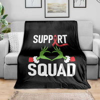 Red Ribbon AIDS Awareness Throw Blanket Elf Hand Christmas HIV Support - Wonder Print Shop
