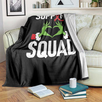Red Ribbon AIDS Awareness Throw Blanket Elf Hand Christmas HIV Support - Wonder Print Shop