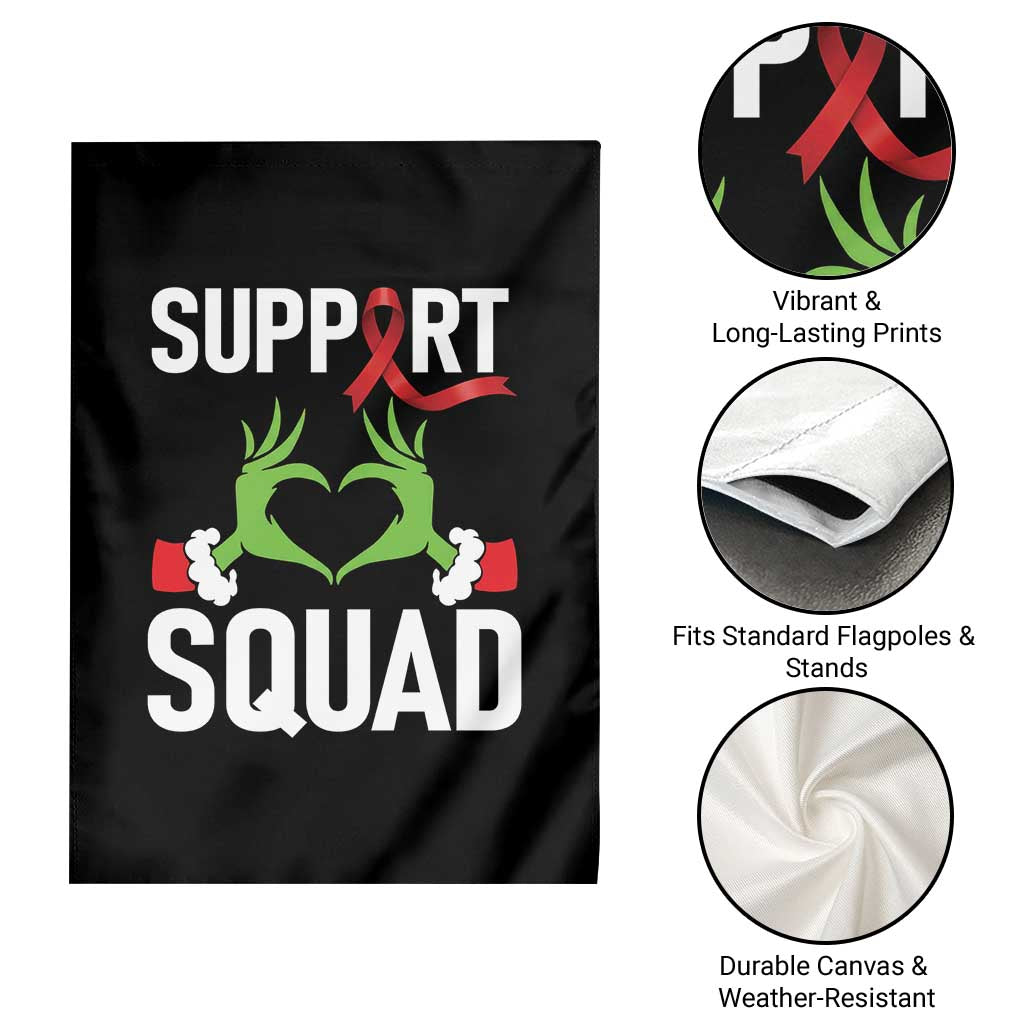 Red Ribbon AIDS Awareness Garden Flag Elf Hand Christmas HIV Support - Wonder Print Shop