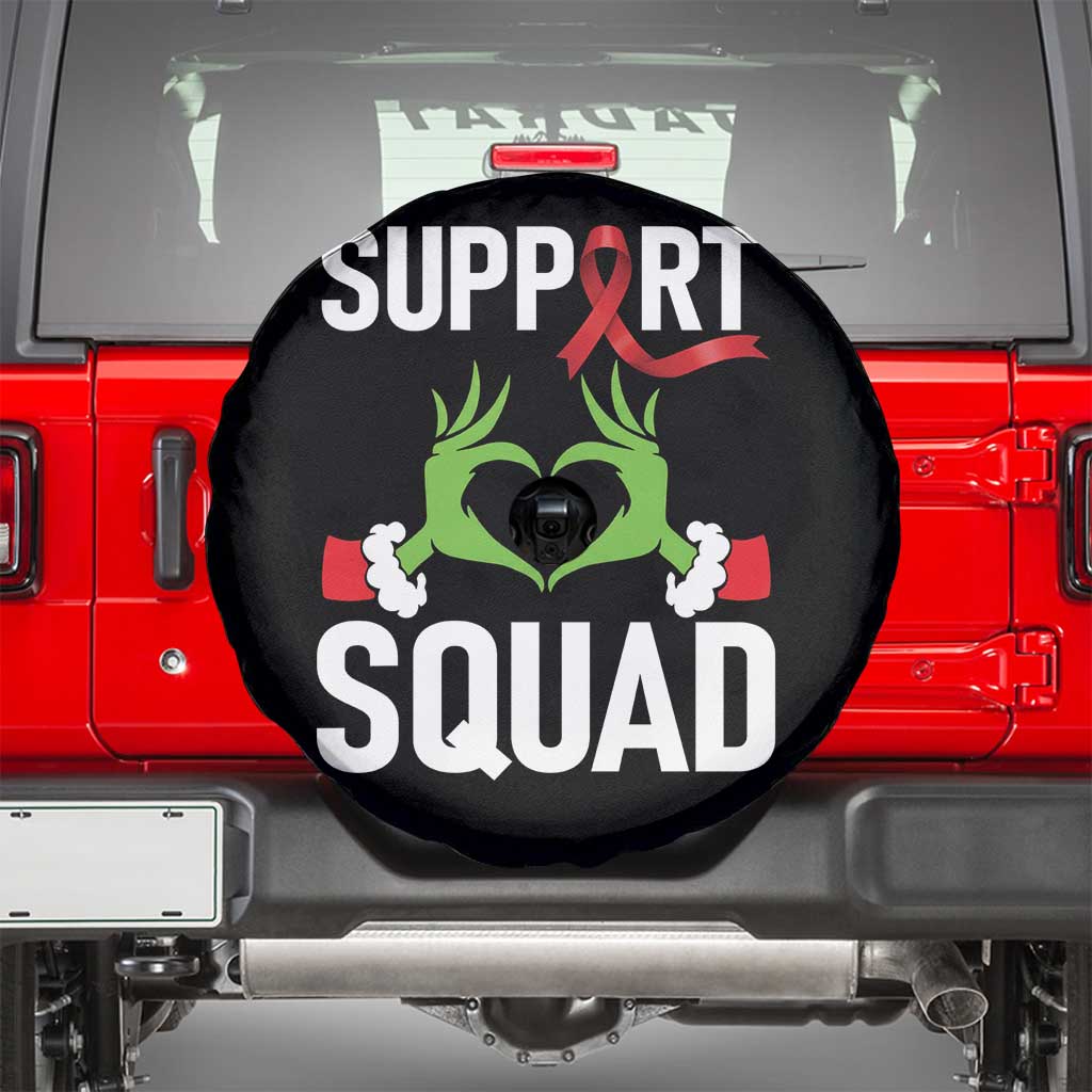 Red Ribbon AIDS Awareness Spare Tire Cover Elf Hand Christmas HIV Support - Wonder Print Shop