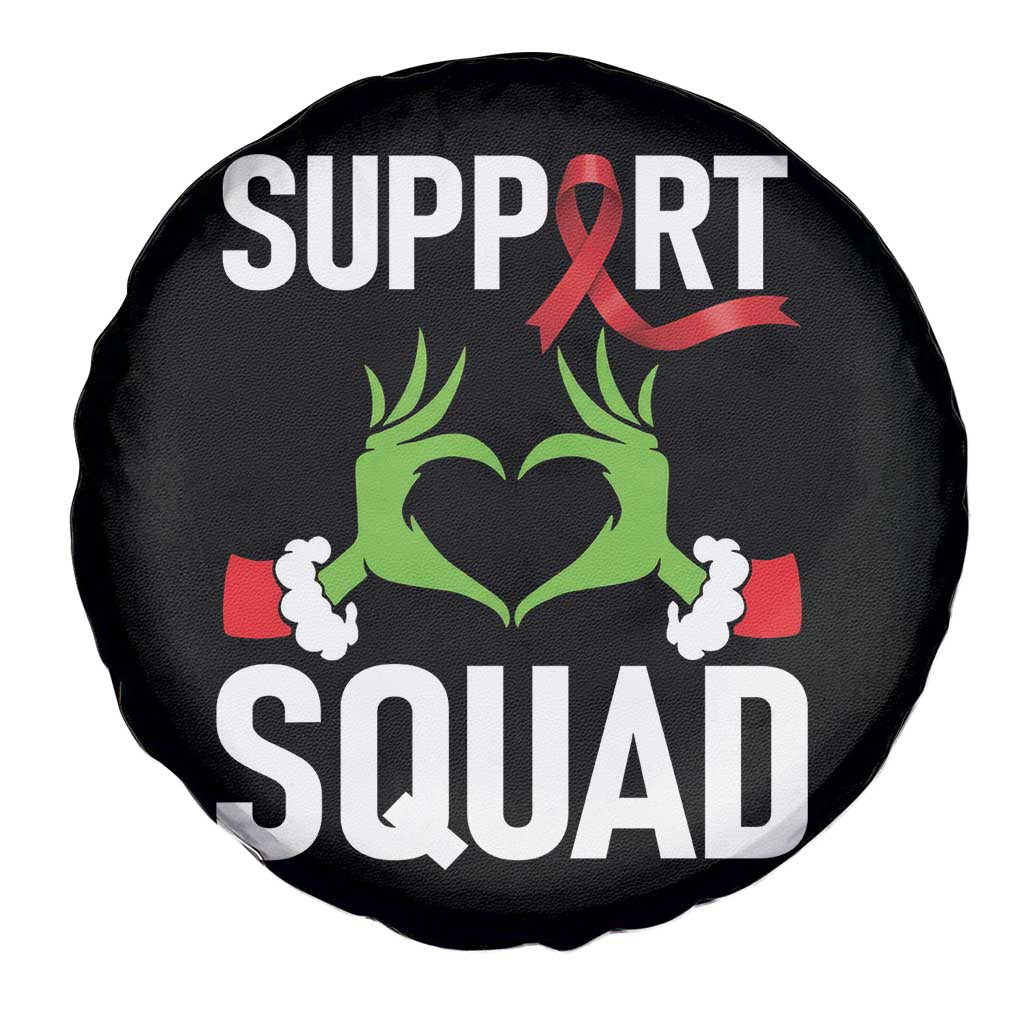 Red Ribbon AIDS Awareness Spare Tire Cover Elf Hand Christmas HIV Support - Wonder Print Shop
