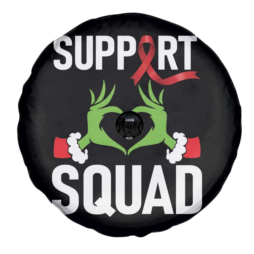 Red Ribbon AIDS Awareness Spare Tire Cover Elf Hand Christmas HIV Support - Wonder Print Shop