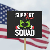 Red Ribbon AIDS Awareness Protest Sign Elf Hand Christmas HIV Support - Wonder Print Shop
