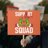 Red Ribbon AIDS Awareness Protest Sign Elf Hand Christmas HIV Support - Wonder Print Shop