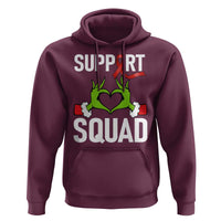 Red Ribbon AIDS Awareness Hoodie Elf Hand Christmas HIV Support - Wonder Print Shop