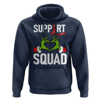 Red Ribbon AIDS Awareness Hoodie Elf Hand Christmas HIV Support - Wonder Print Shop