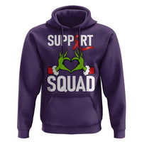 Red Ribbon AIDS Awareness Hoodie Elf Hand Christmas HIV Support - Wonder Print Shop