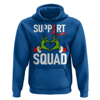 Red Ribbon AIDS Awareness Hoodie Elf Hand Christmas HIV Support - Wonder Print Shop