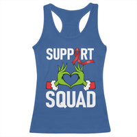 Red Ribbon AIDS Awareness Racerback Tank Top Elf Hand Christmas HIV Support - Wonder Print Shop