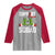 Red Ribbon AIDS Awareness Raglan Shirt Elf Hand Christmas HIV Support - Wonder Print Shop