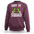 Red Ribbon AIDS Awareness Sweatshirt Elf Hand Christmas HIV Support - Wonder Print Shop