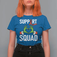 Red Ribbon AIDS Awareness T Shirt For Women Elf Hand Christmas HIV Support - Wonder Print Shop