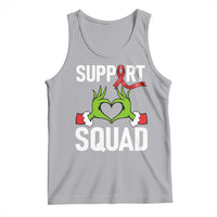 Red Ribbon AIDS Awareness Tank Top Elf Hand Christmas HIV Support - Wonder Print Shop