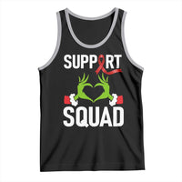 Red Ribbon AIDS Awareness Tank Top Elf Hand Christmas HIV Support - Wonder Print Shop