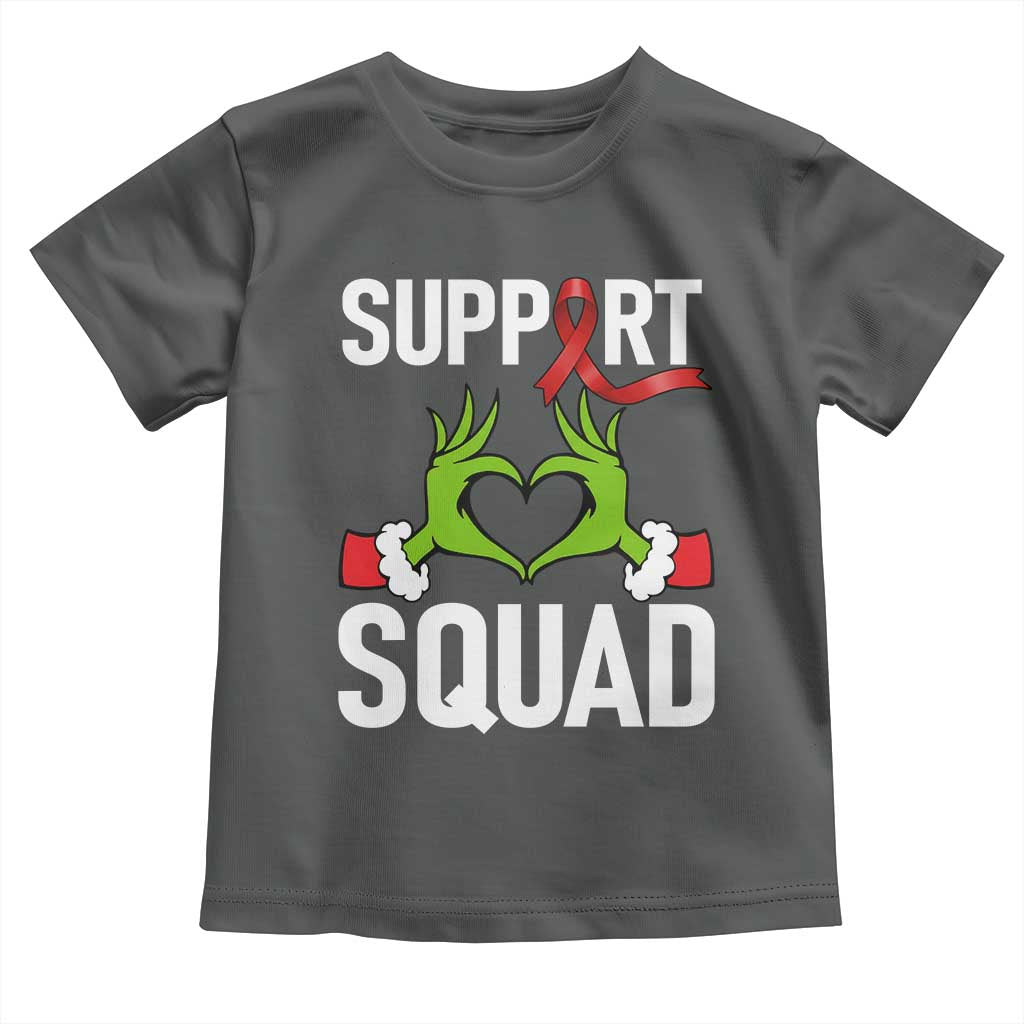 Red Ribbon AIDS Awareness Toddler T Shirt Elf Hand Christmas HIV Support - Wonder Print Shop