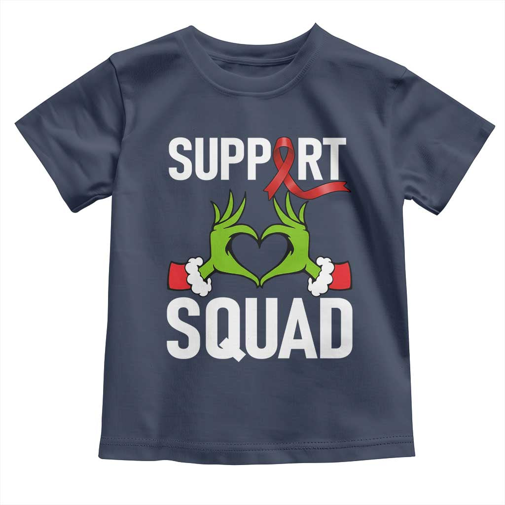 Red Ribbon AIDS Awareness Toddler T Shirt Elf Hand Christmas HIV Support - Wonder Print Shop
