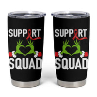 Red Ribbon AIDS Awareness Tumbler Cup Elf Hand Christmas HIV Support - Wonder Print Shop
