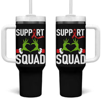 Red Ribbon AIDS Awareness Tumbler With Handle Elf Hand Christmas HIV Support - Wonder Print Shop