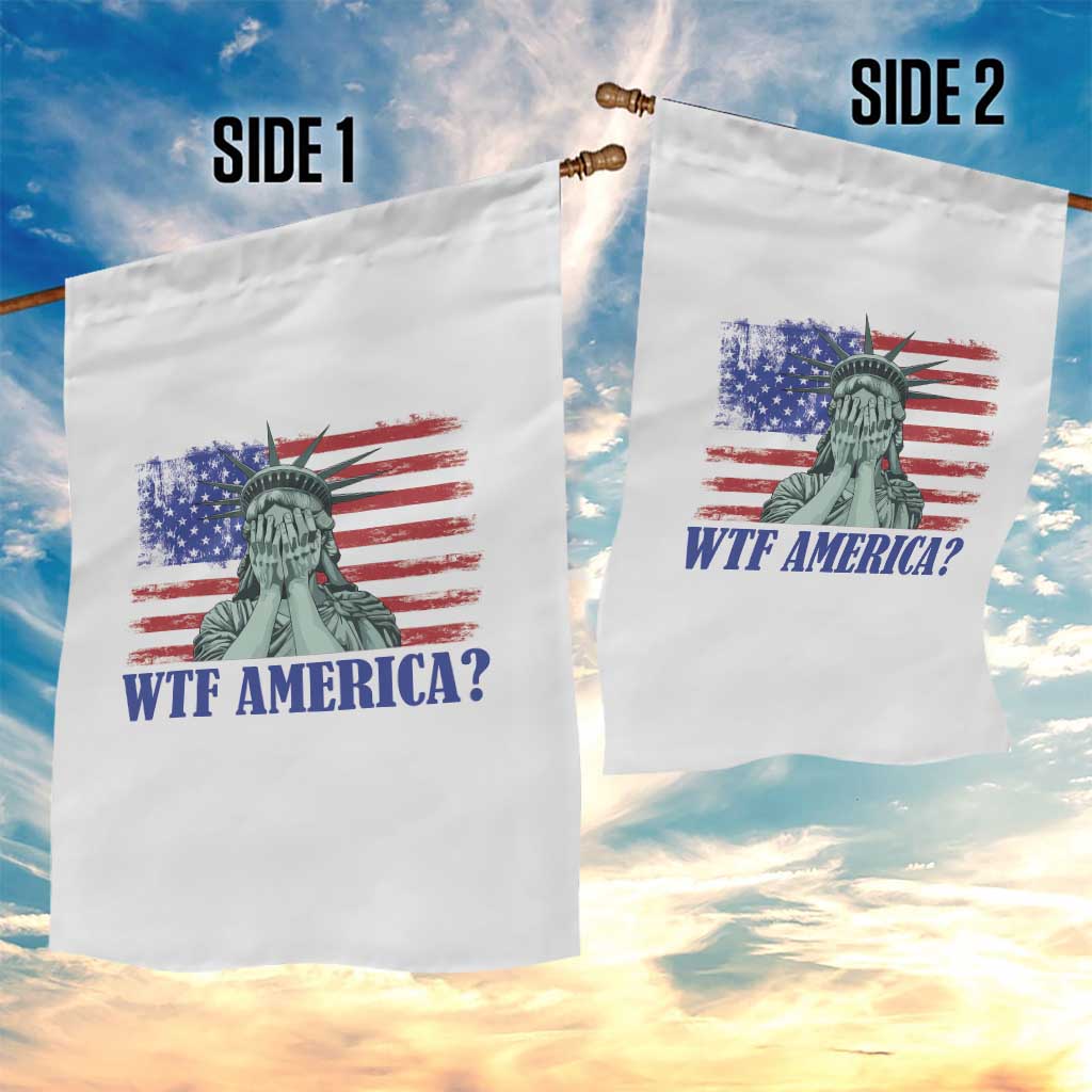 Funny American Garden Flag Statue of Liberty WTF USA Freedom Satire - Wonder Print Shop