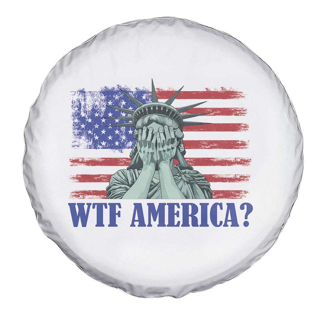 Funny American Spare Tire Cover Statue of Liberty WTF USA Freedom Satire - Wonder Print Shop