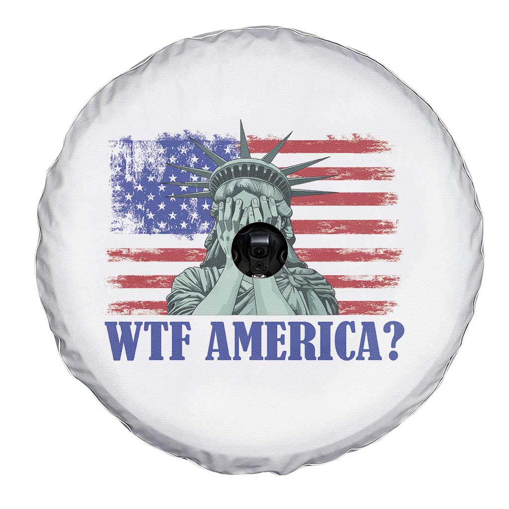 Funny American Spare Tire Cover Statue of Liberty WTF USA Freedom Satire - Wonder Print Shop