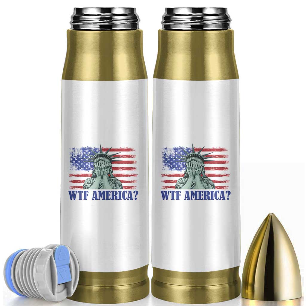 Funny American Bullet Tumbler Statue of Liberty WTF USA Freedom Satire - Wonder Print Shop