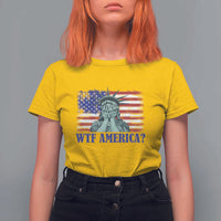 Funny American T Shirt For Women Statue of Liberty WTF USA Freedom Satire - Wonder Print Shop