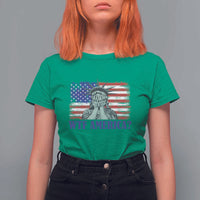 Funny American T Shirt For Women Statue of Liberty WTF USA Freedom Satire - Wonder Print Shop