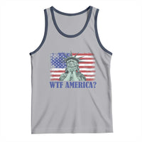 Funny American Tank Top Statue of Liberty WTF USA Freedom Satire - Wonder Print Shop