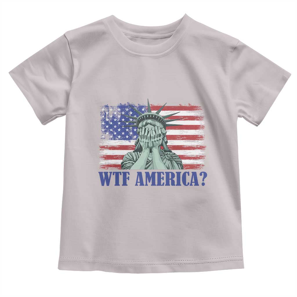 Funny American Toddler T Shirt Statue of Liberty WTF USA Freedom Satire - Wonder Print Shop