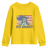 Funny American Youth Sweatshirt Statue of Liberty WTF USA Freedom Satire - Wonder Print Shop