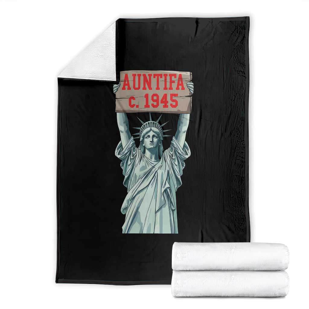 Antifa Fascism Throw Blanket Statue of Liberty Anti Fascism Patriotic - Wonder Print Shop