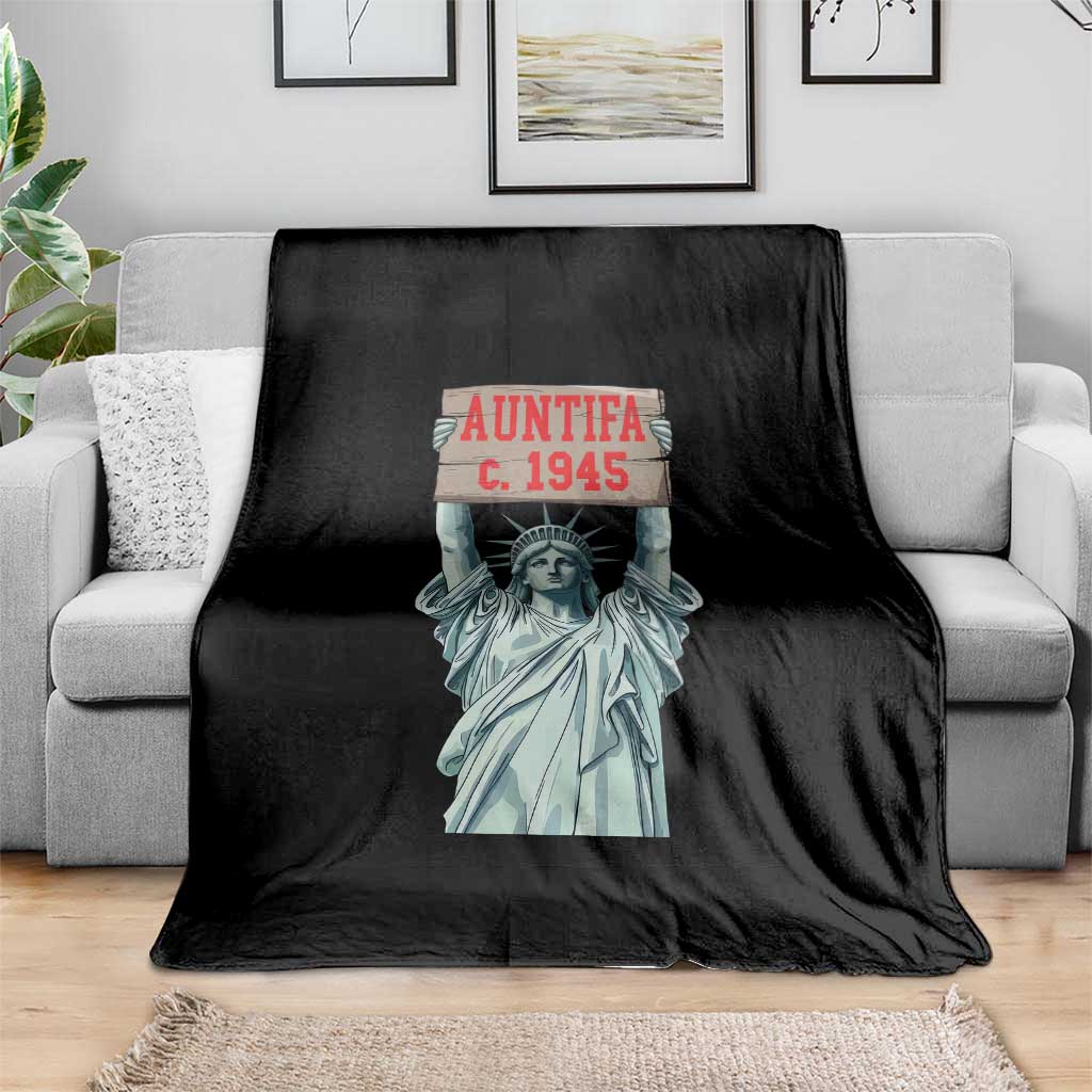 Antifa Fascism Throw Blanket Statue of Liberty Anti Fascism Patriotic - Wonder Print Shop
