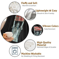 Antifa Fascism Throw Blanket Statue of Liberty Anti Fascism Patriotic - Wonder Print Shop