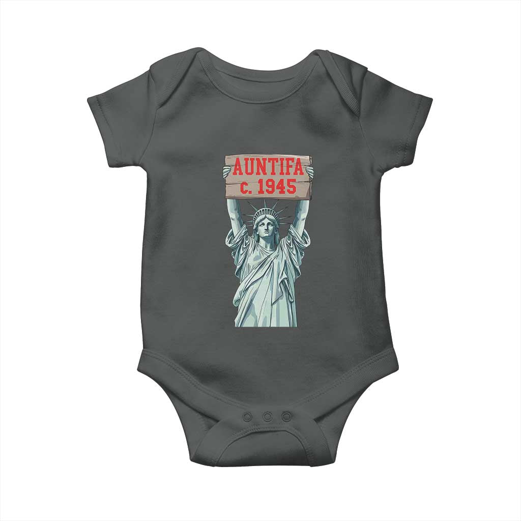 Antifa Fascism Baby Onesie Statue of Liberty Anti Fascism Patriotic - Wonder Print Shop