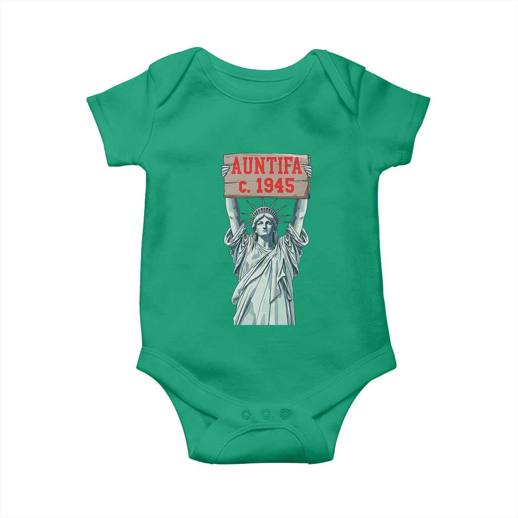 Antifa Fascism Baby Onesie Statue of Liberty Anti Fascism Patriotic - Wonder Print Shop