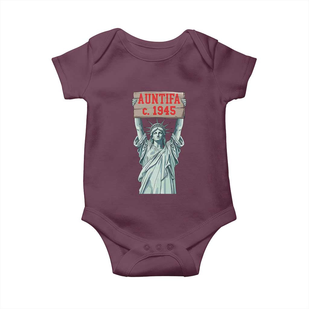 Antifa Fascism Baby Onesie Statue of Liberty Anti Fascism Patriotic - Wonder Print Shop