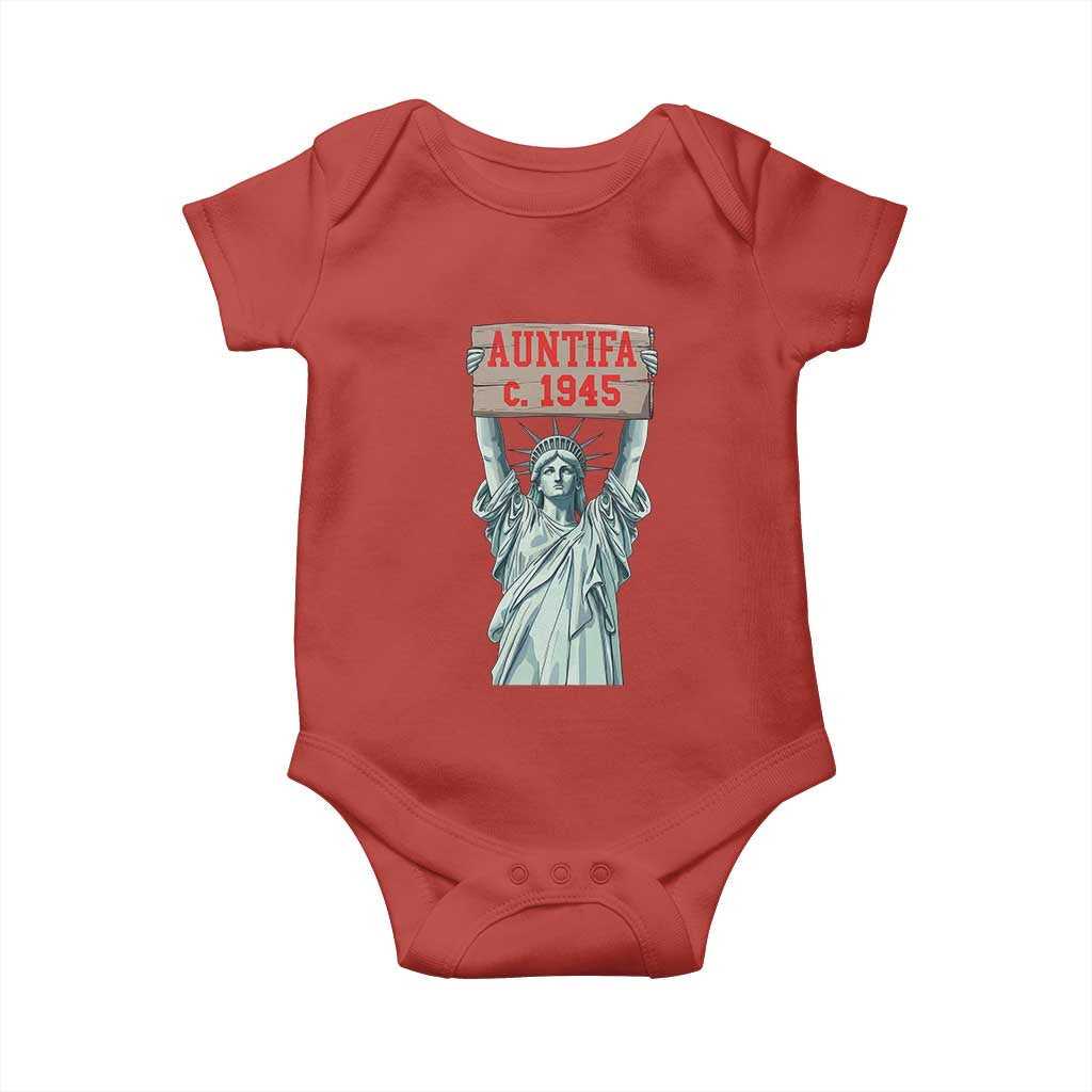 Antifa Fascism Baby Onesie Statue of Liberty Anti Fascism Patriotic - Wonder Print Shop