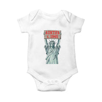 Antifa Fascism Baby Onesie Statue of Liberty Anti Fascism Patriotic - Wonder Print Shop