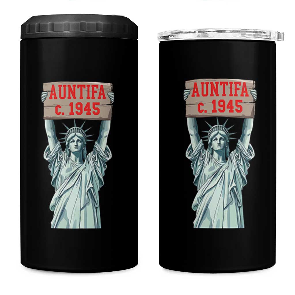 Antifa Fascism 4 in 1 Can Cooler Tumbler Statue of Liberty Anti Fascism Patriotic - Wonder Print Shop