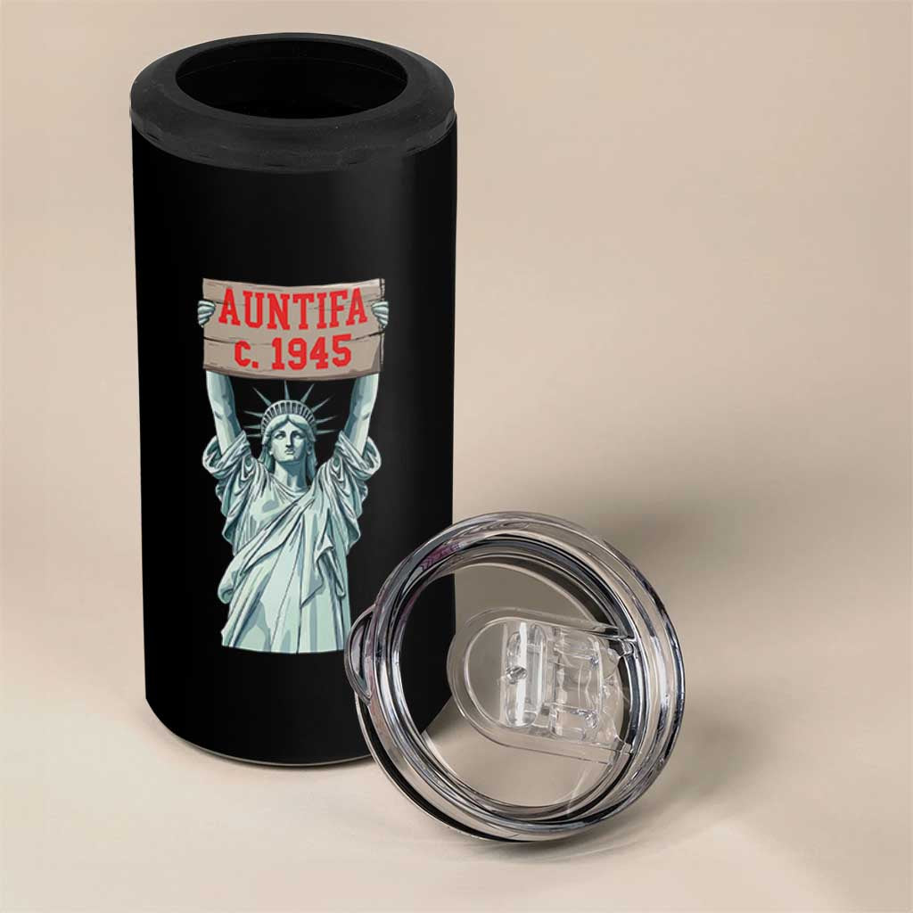 Antifa Fascism 4 in 1 Can Cooler Tumbler Statue of Liberty Anti Fascism Patriotic - Wonder Print Shop