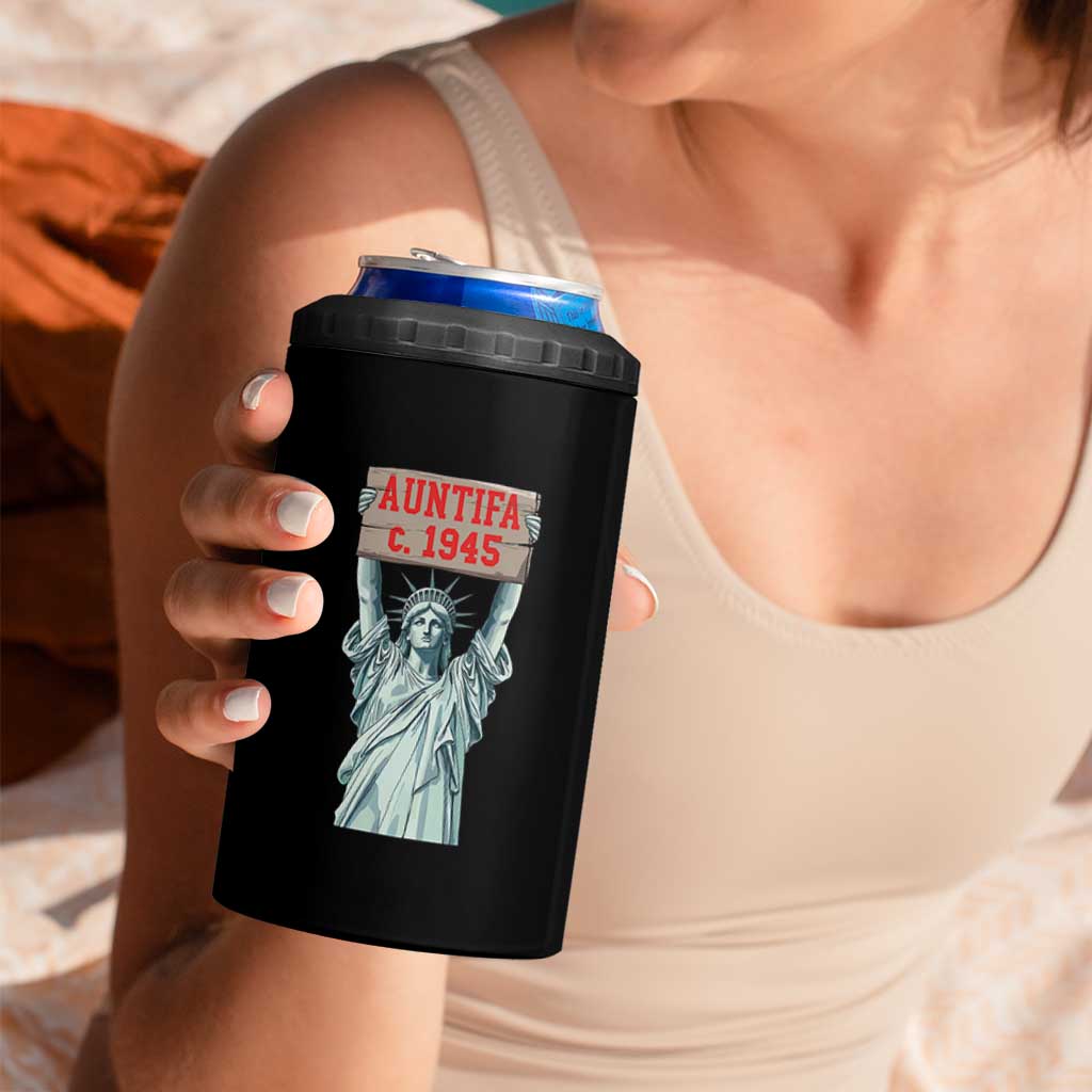 Antifa Fascism 4 in 1 Can Cooler Tumbler Statue of Liberty Anti Fascism Patriotic - Wonder Print Shop