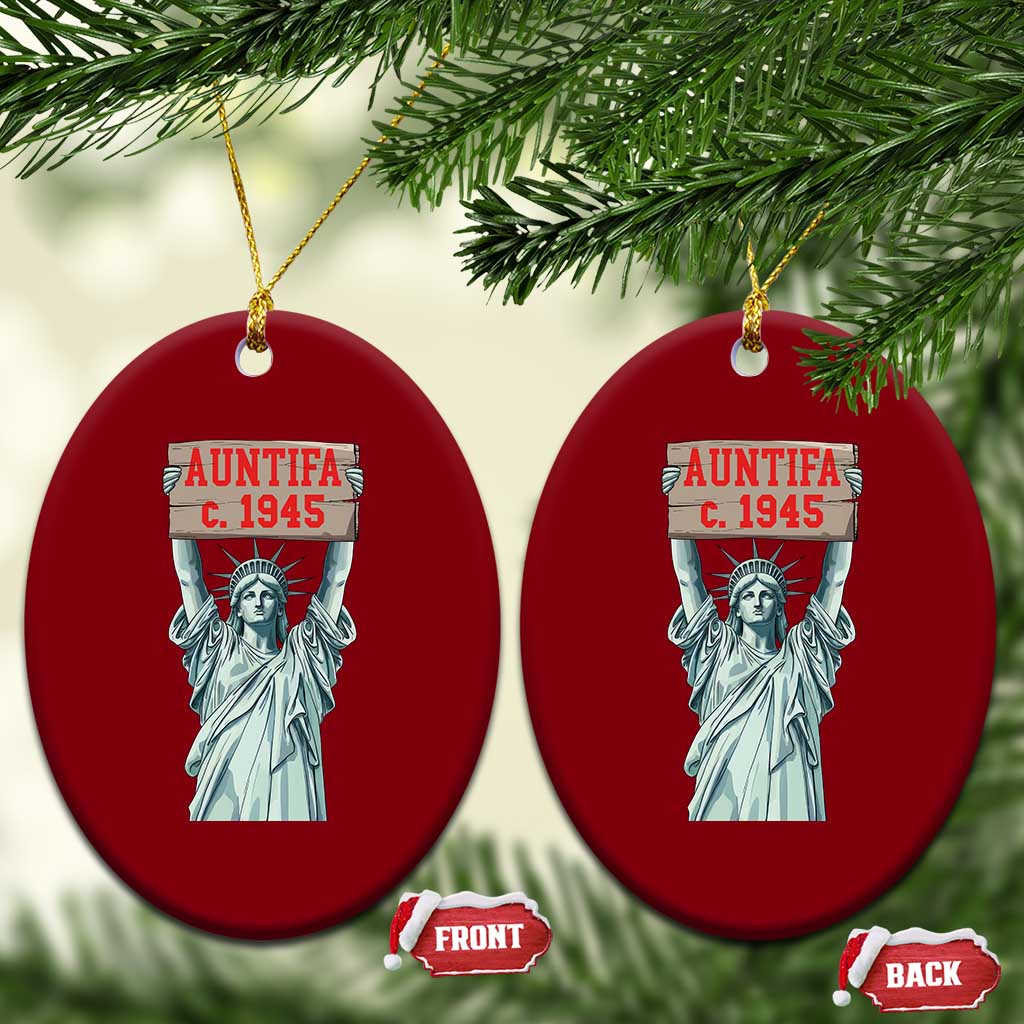 Antifa Fascism Ceramic Ornament Statue of Liberty Anti Fascism Patriotic - Wonder Print Shop