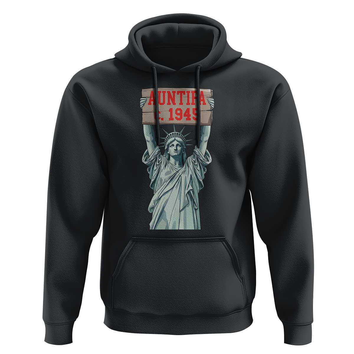 Antifa Fascism Hoodie Statue of Liberty Anti Fascism Patriotic - Wonder Print Shop