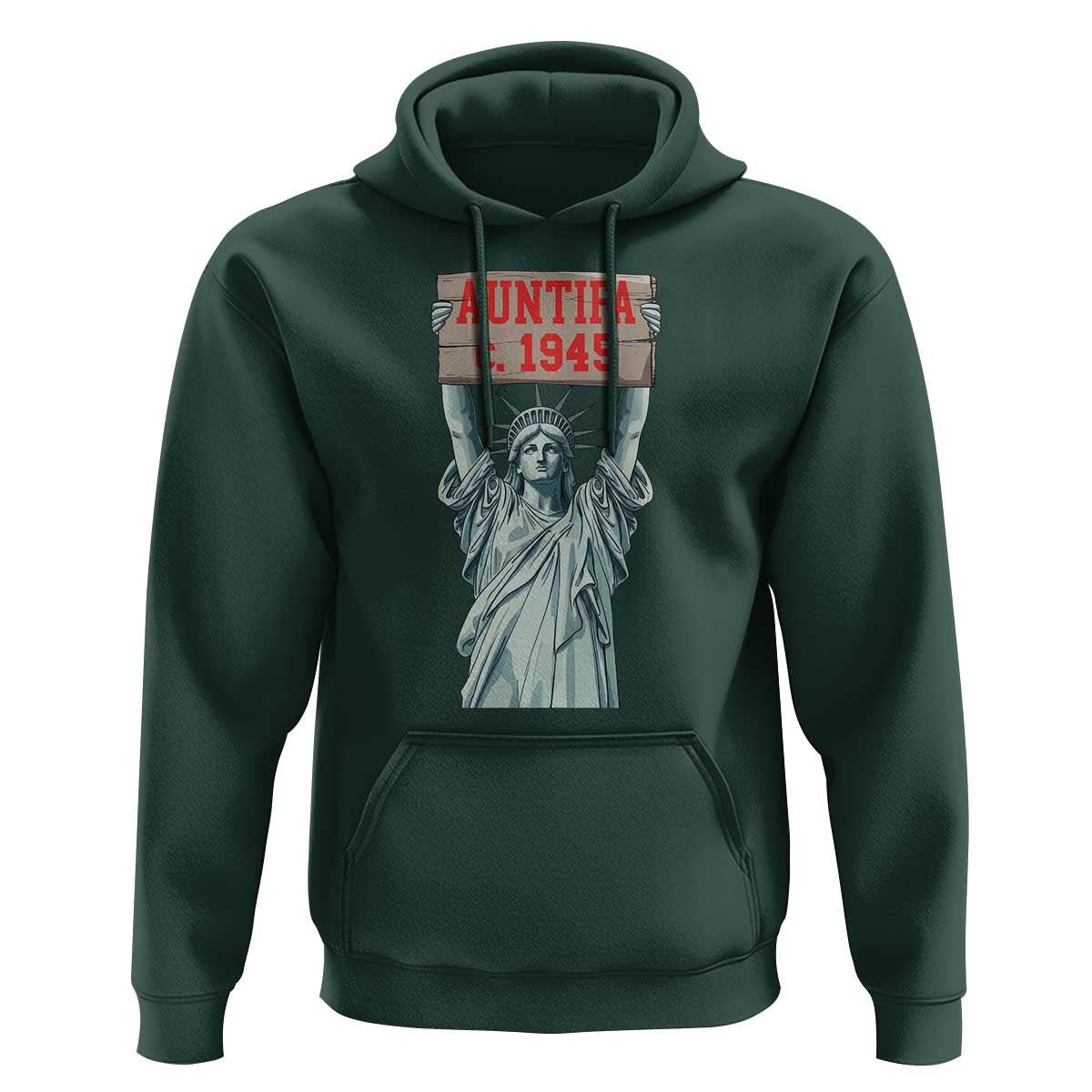 Antifa Fascism Hoodie Statue of Liberty Anti Fascism Patriotic - Wonder Print Shop
