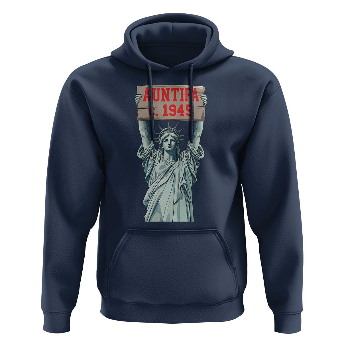 Antifa Fascism Hoodie Statue of Liberty Anti Fascism Patriotic - Wonder Print Shop