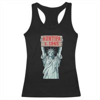 Antifa Fascism Racerback Tank Top Statue of Liberty Anti Fascism Patriotic - Wonder Print Shop
